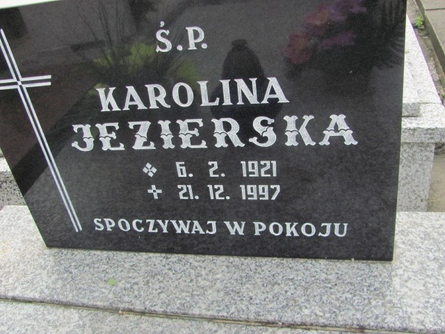 Karolina Jezierska 1921 Oświęcim - Grobonet - Wyszukiwarka osób pochowanych