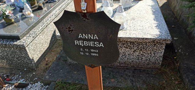 Anna Rębiesa 1943 Oświęcim - Grobonet - Wyszukiwarka osób pochowanych