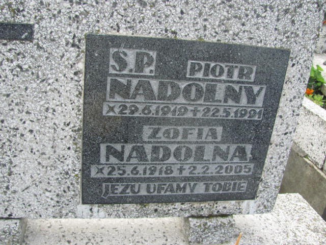 Piotr Nadolny 1919 Oświęcim - Grobonet - Wyszukiwarka osób pochowanych