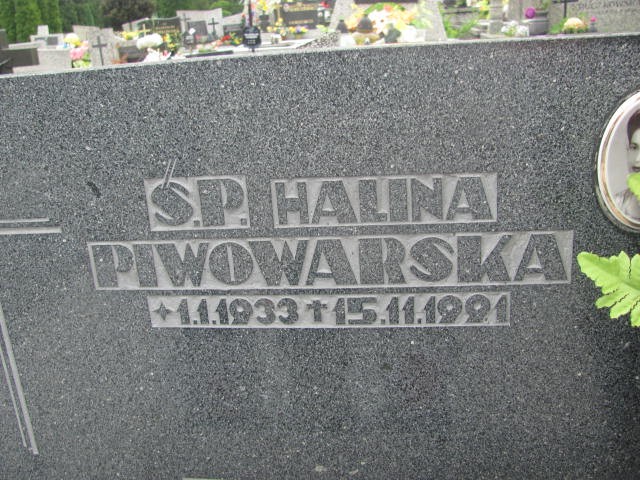 Halina Piwowarska 1933 Oświęcim - Grobonet - Wyszukiwarka osób pochowanych