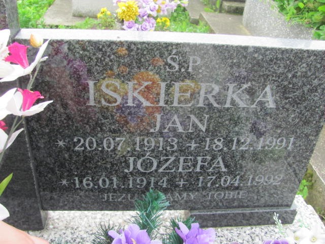 Józefa Iskierka 1914 Oświęcim - Grobonet - Wyszukiwarka osób pochowanych