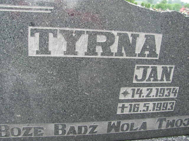 Jan Tyrna 1934 Oświęcim - Grobonet - Wyszukiwarka osób pochowanych