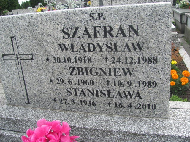 Zbigniew Szafran 1960 Oświęcim - Grobonet - Wyszukiwarka osób pochowanych