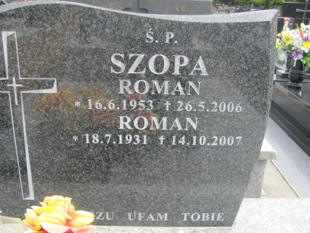 Roman Szopa 1931 Oświęcim - Grobonet - Wyszukiwarka osób pochowanych