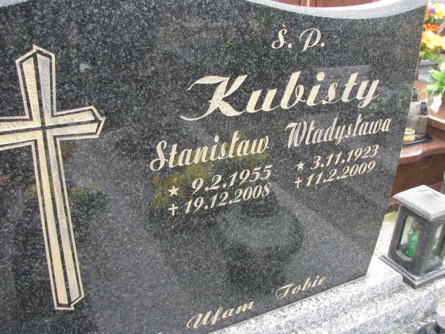 Władysław Kubisty 1958 Oświęcim - Grobonet - Wyszukiwarka osób pochowanych