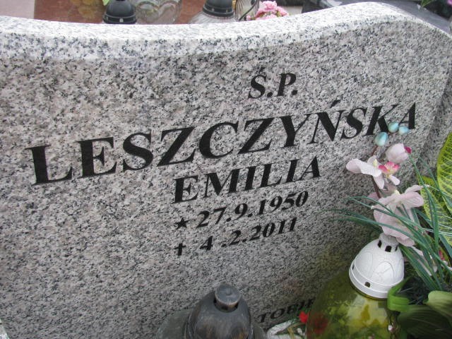 Emilia Leszczyńska 1950 Oświęcim - Grobonet - Wyszukiwarka osób pochowanych