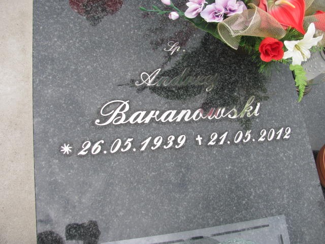 Andrzej Baranowski 1939 Oświęcim - Grobonet - Wyszukiwarka osób pochowanych