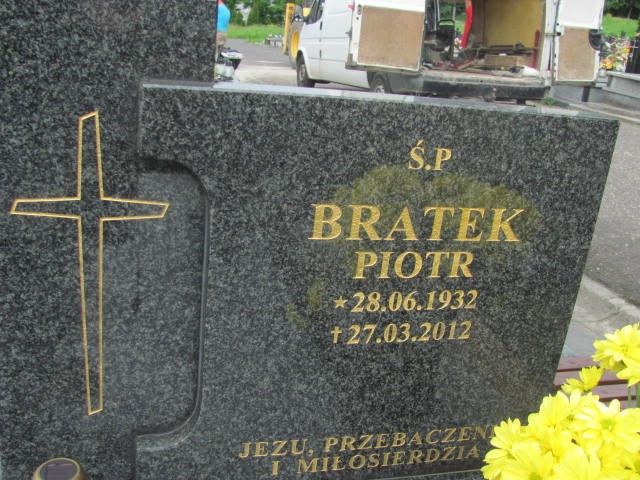 Piotr Bratek 1932 Oświęcim - Grobonet - Wyszukiwarka osób pochowanych