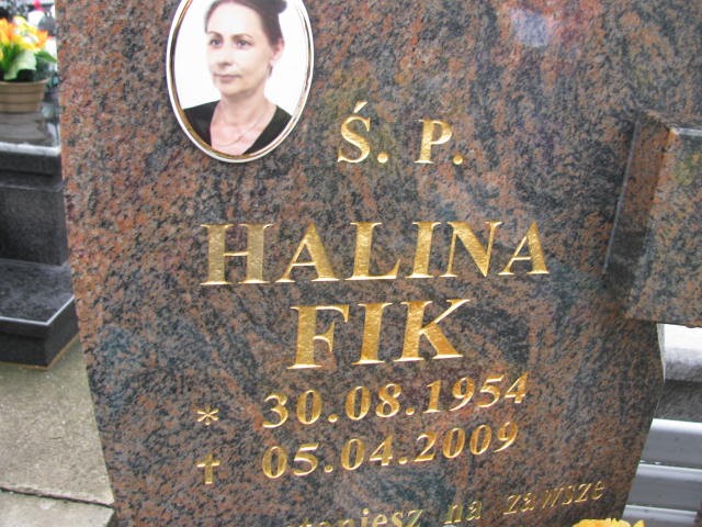 Halina Fik 1954 Oświęcim - Grobonet - Wyszukiwarka osób pochowanych