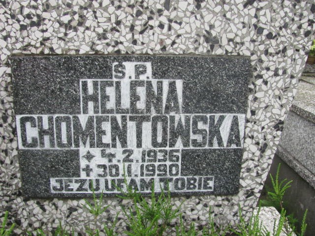Helena Chomentowska 1936 Oświęcim - Grobonet - Wyszukiwarka osób pochowanych