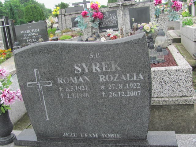 Roman Syrek 1921 Oświęcim - Grobonet - Wyszukiwarka osób pochowanych