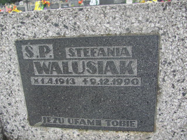 Stefania Walusiak 1913 Oświęcim - Grobonet - Wyszukiwarka osób pochowanych