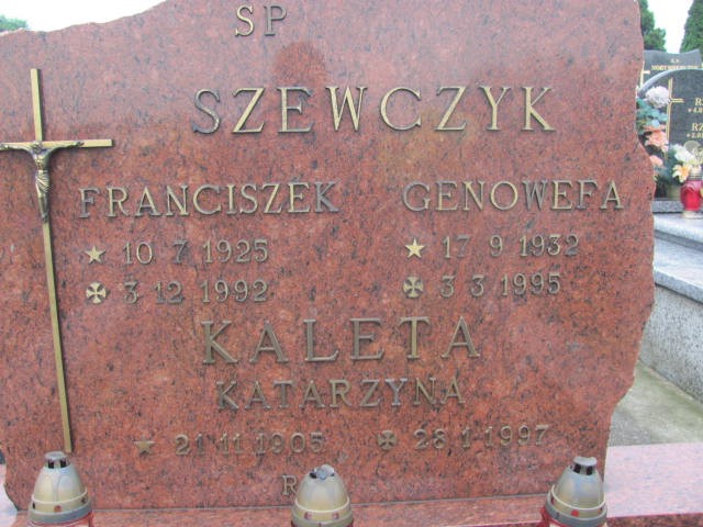 Katarzyna Kaleta 1905 Oświęcim - Grobonet - Wyszukiwarka osób pochowanych