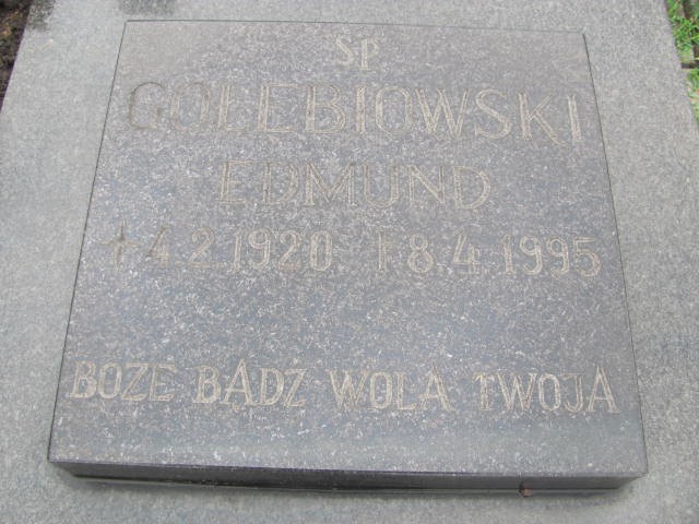 Edmund Gołębiowski 1920 Oświęcim - Grobonet - Wyszukiwarka osób pochowanych