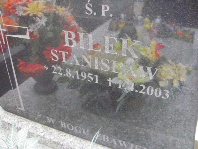 Stanisław Biłek 1951 Oświęcim - Grobonet - Wyszukiwarka osób pochowanych