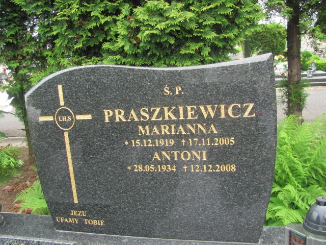 Marianna Praszkiewicz 1919 Oświęcim - Grobonet - Wyszukiwarka osób pochowanych