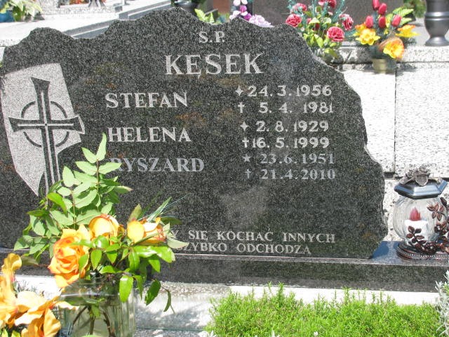 Stefan Kęsek 1956 Oświęcim - Grobonet - Wyszukiwarka osób pochowanych