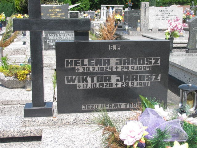 Wiktor Jarosz 1920 Oświęcim - Grobonet - Wyszukiwarka osób pochowanych