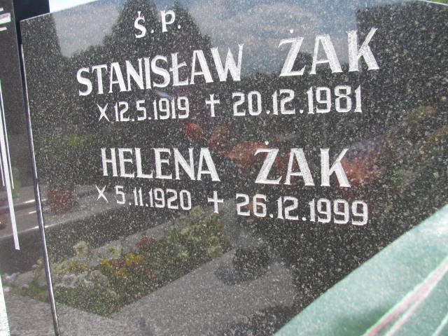 Stanisław Żak 1919 Oświęcim - Grobonet - Wyszukiwarka osób pochowanych