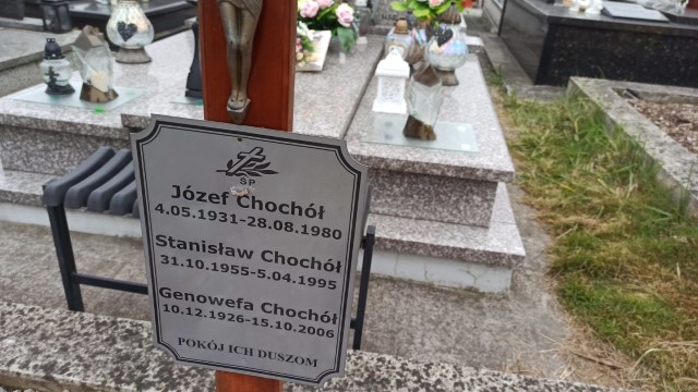 Stanisław Chochół 1955 Oświęcim - Grobonet - Wyszukiwarka osób pochowanych