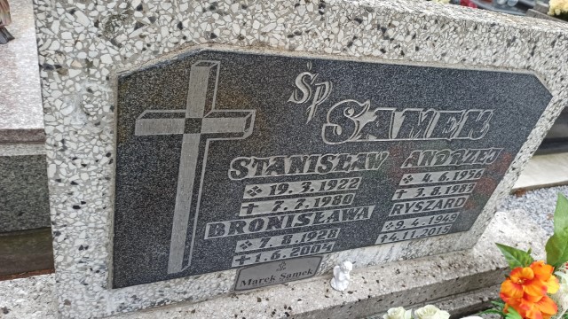 Grób Bronisława Samek