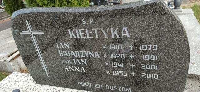 Anna Kiełtyka 1955 Oświęcim - Grobonet - Wyszukiwarka osób pochowanych
