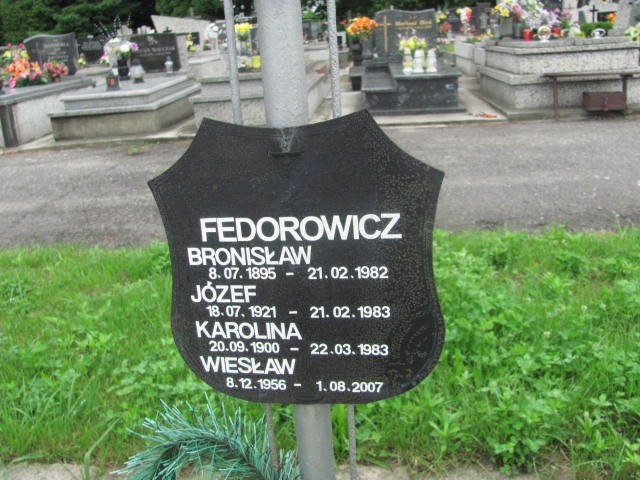 Karolina Fedorowicz 1900 Oświęcim - Grobonet - Wyszukiwarka osób pochowanych
