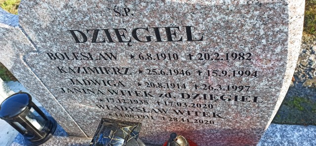 Władysław Witek 1931 Oświęcim - Grobonet - Wyszukiwarka osób pochowanych