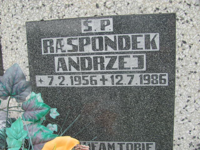 Andrzej Respondek 1956 Oświęcim - Grobonet - Wyszukiwarka osób pochowanych