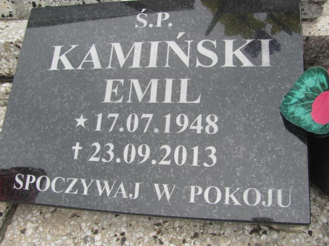 Emil Kamiński 1948 Oświęcim - Grobonet - Wyszukiwarka osób pochowanych