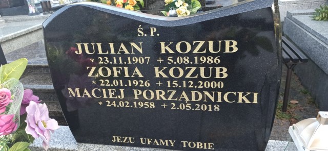 Zofia Kozub 1926 Oświęcim - Grobonet - Wyszukiwarka osób pochowanych