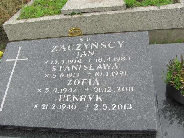 Zofia Zaczyńska 1942 Oświęcim - Grobonet - Wyszukiwarka osób pochowanych