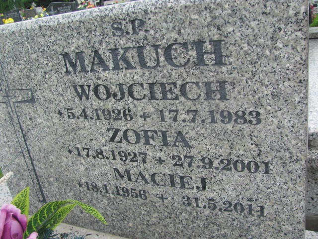Wojciech Makuch 1926 Oświęcim - Grobonet - Wyszukiwarka osób pochowanych