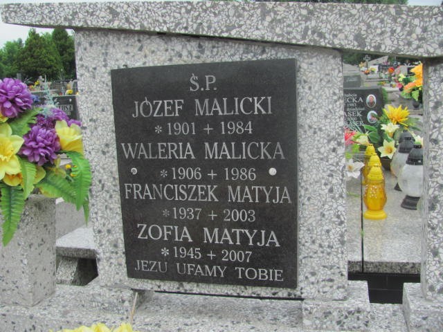 Franciszek Matyja 1937 Oświęcim - Grobonet - Wyszukiwarka osób pochowanych