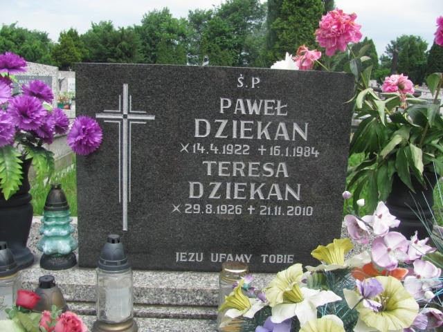 Teresa Dziekan 1926 Oświęcim - Grobonet - Wyszukiwarka osób pochowanych