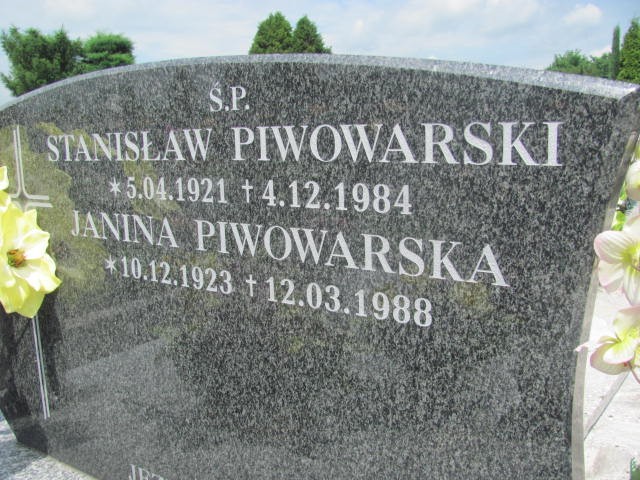 Stanisław Piwowarski 1921 Oświęcim - Grobonet - Wyszukiwarka osób pochowanych