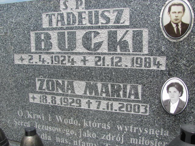 Tadeusz Bucki 1924 Oświęcim - Grobonet - Wyszukiwarka osób pochowanych