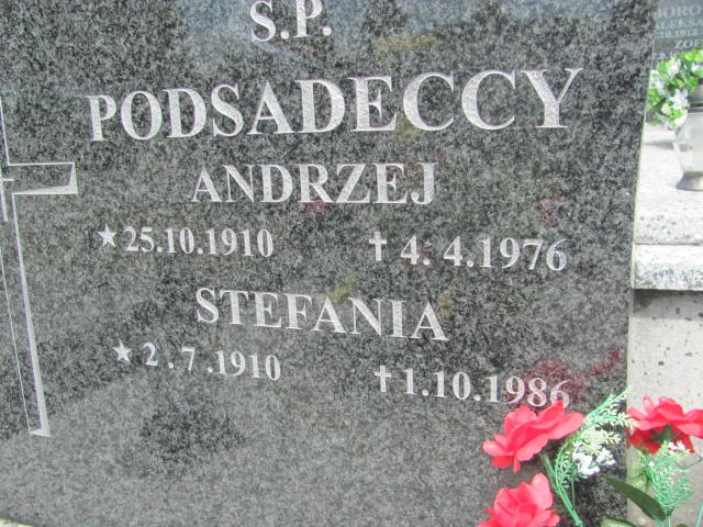 Andrzej Podsadecki 1910 Oświęcim - Grobonet - Wyszukiwarka osób pochowanych