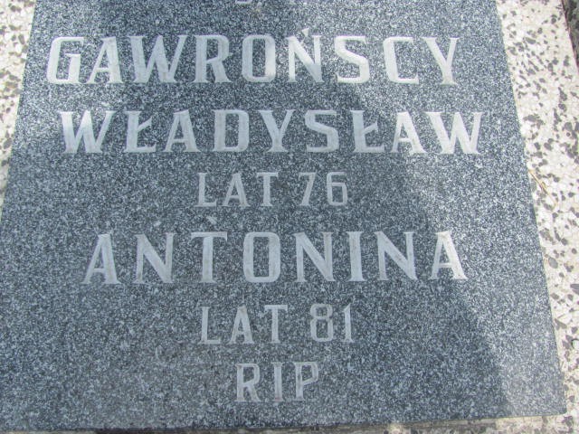 Władysław Gawroński 1909 Oświęcim - Grobonet - Wyszukiwarka osób pochowanych