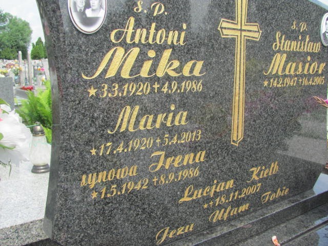 Maria Mika 1920 Oświęcim - Grobonet - Wyszukiwarka osób pochowanych