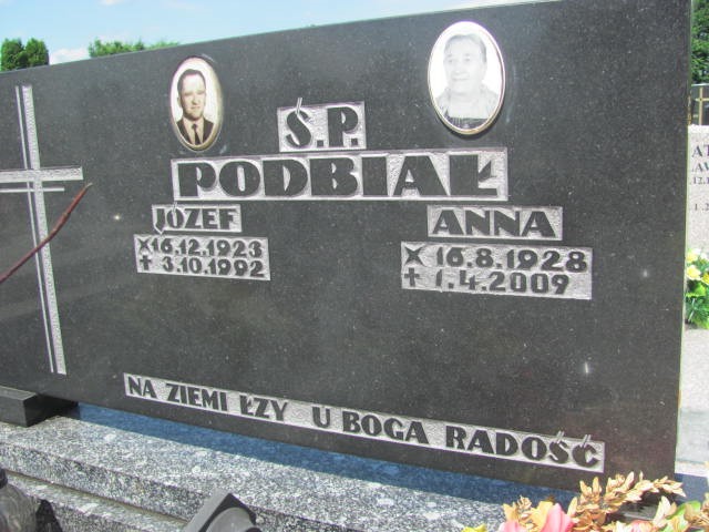 Anna Podbiał 1928 Oświęcim - Grobonet - Wyszukiwarka osób pochowanych