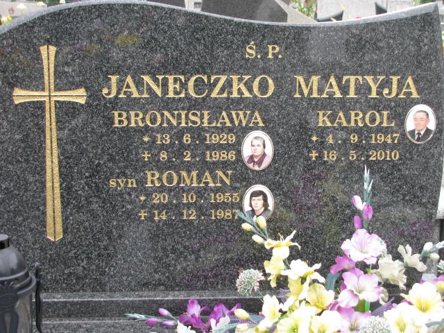Karol Matyja 1947 Oświęcim - Grobonet - Wyszukiwarka osób pochowanych