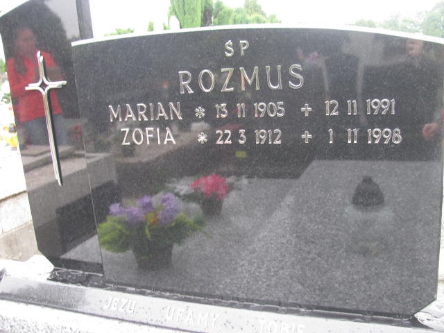 Zofia Rozmus 1912 Oświęcim - Grobonet - Wyszukiwarka osób pochowanych