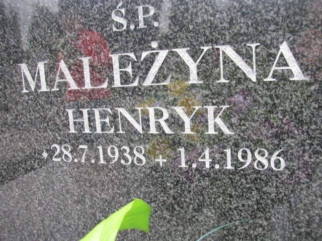 Henryk Mależyna 1938 Oświęcim - Grobonet - Wyszukiwarka osób pochowanych